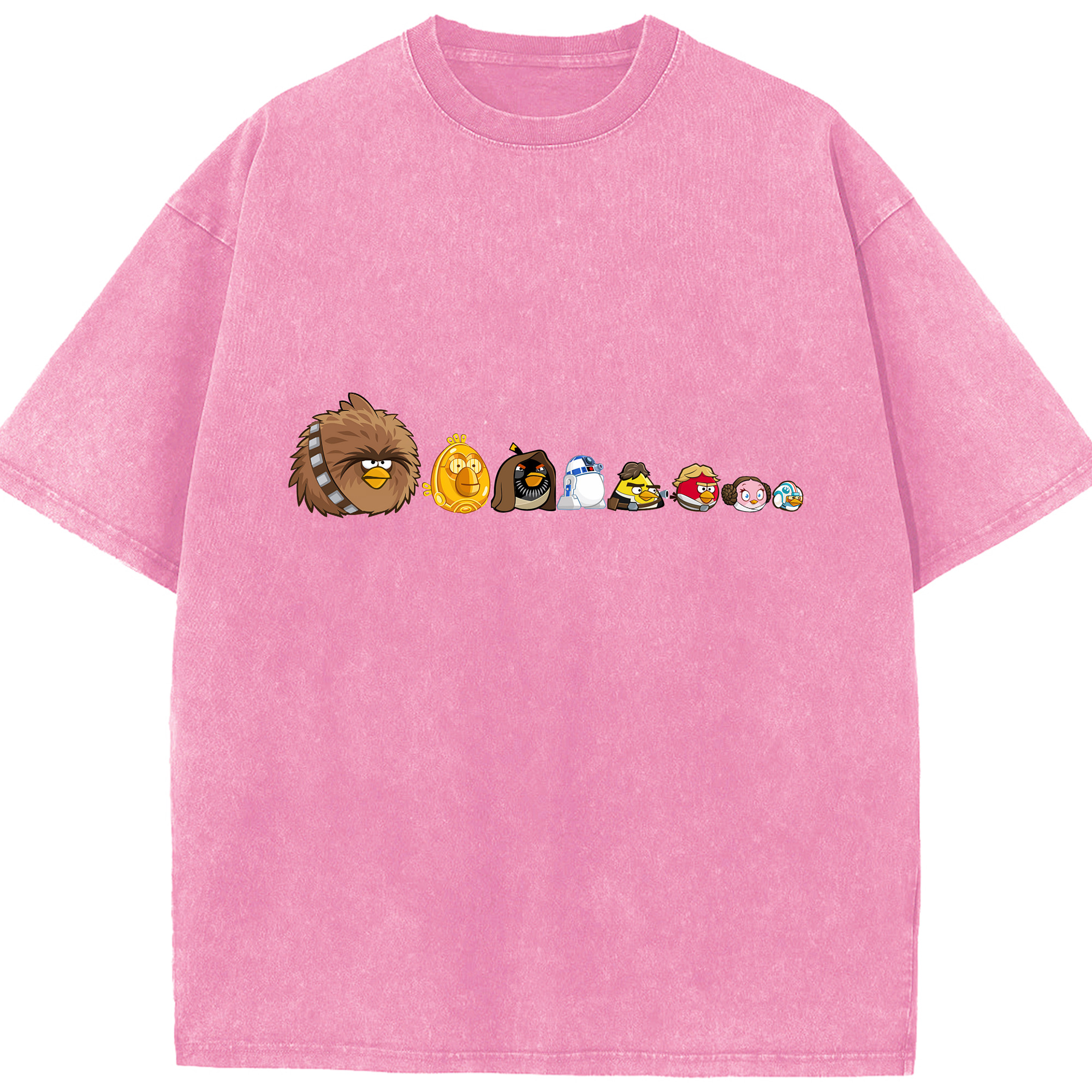 （画像用） Angry Birds アングリーバード 綿100% ヴィンテージ風 半袖Tシャツ（フロントプリント）